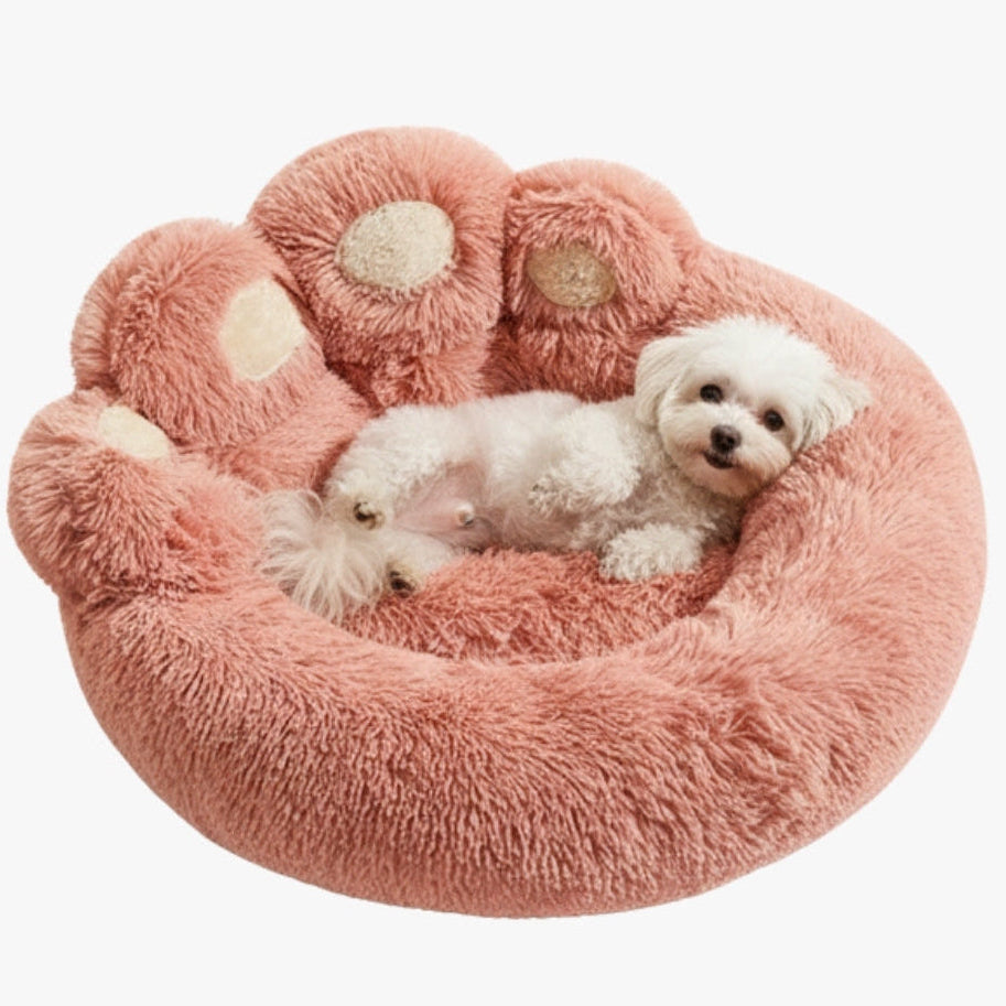 panier-pour-chien-en-forme-de-patte-rose
