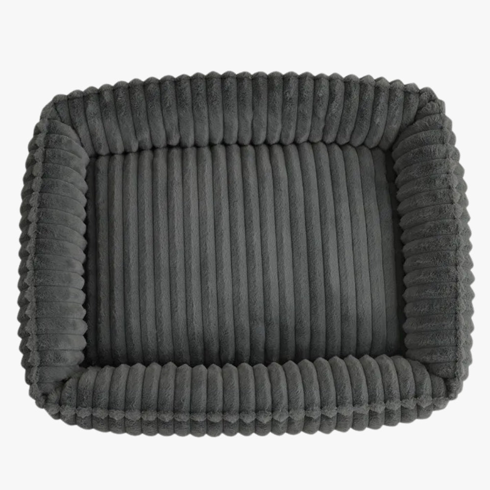 panier-pour-chien-en-velours-gris-dessus