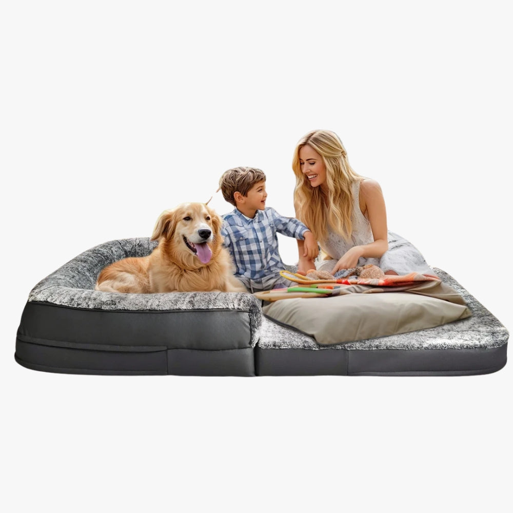 panier-pour-chien-et-humain-famille