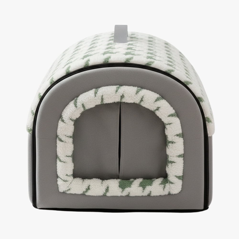 panier-pour-chien-ferme-portable-gris-face