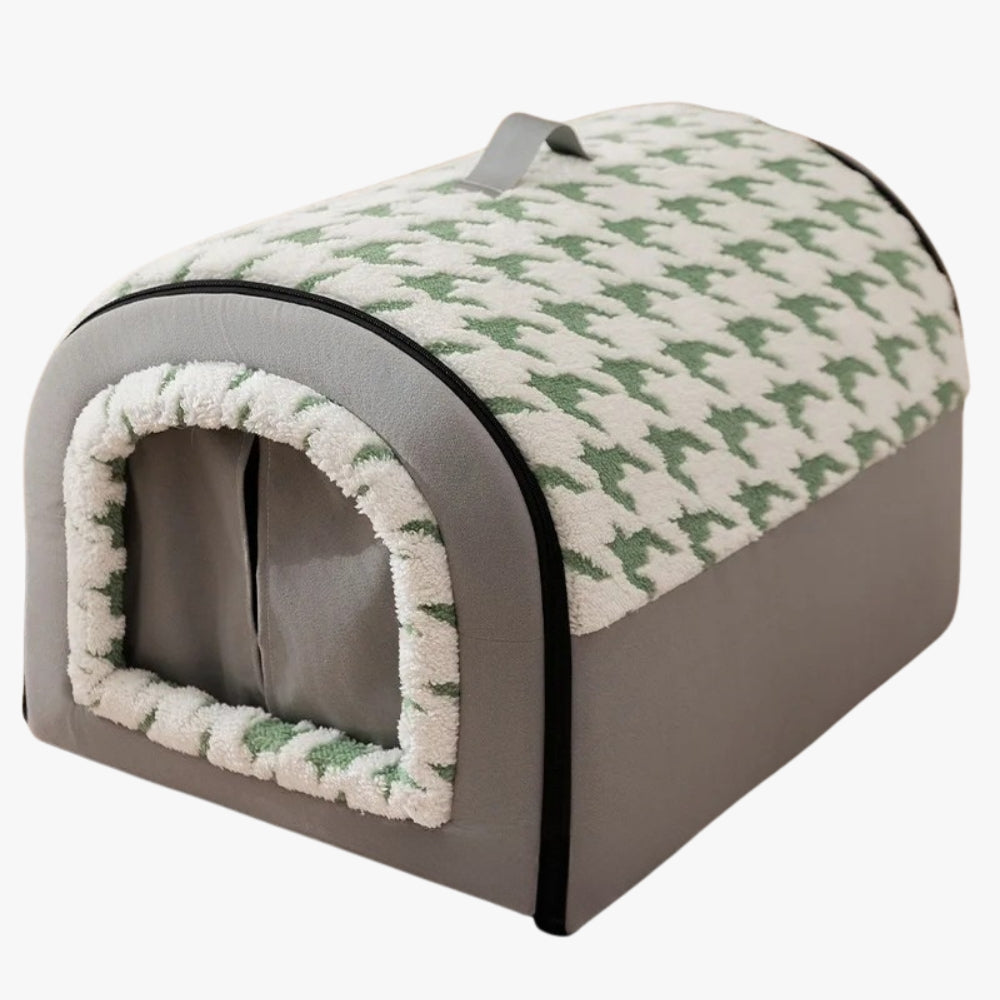 panier-pour-chien-ferme-portable-gris