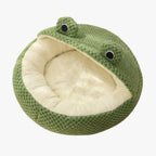 panier-pour-chien-grenouille-en-velours-dessus-vide