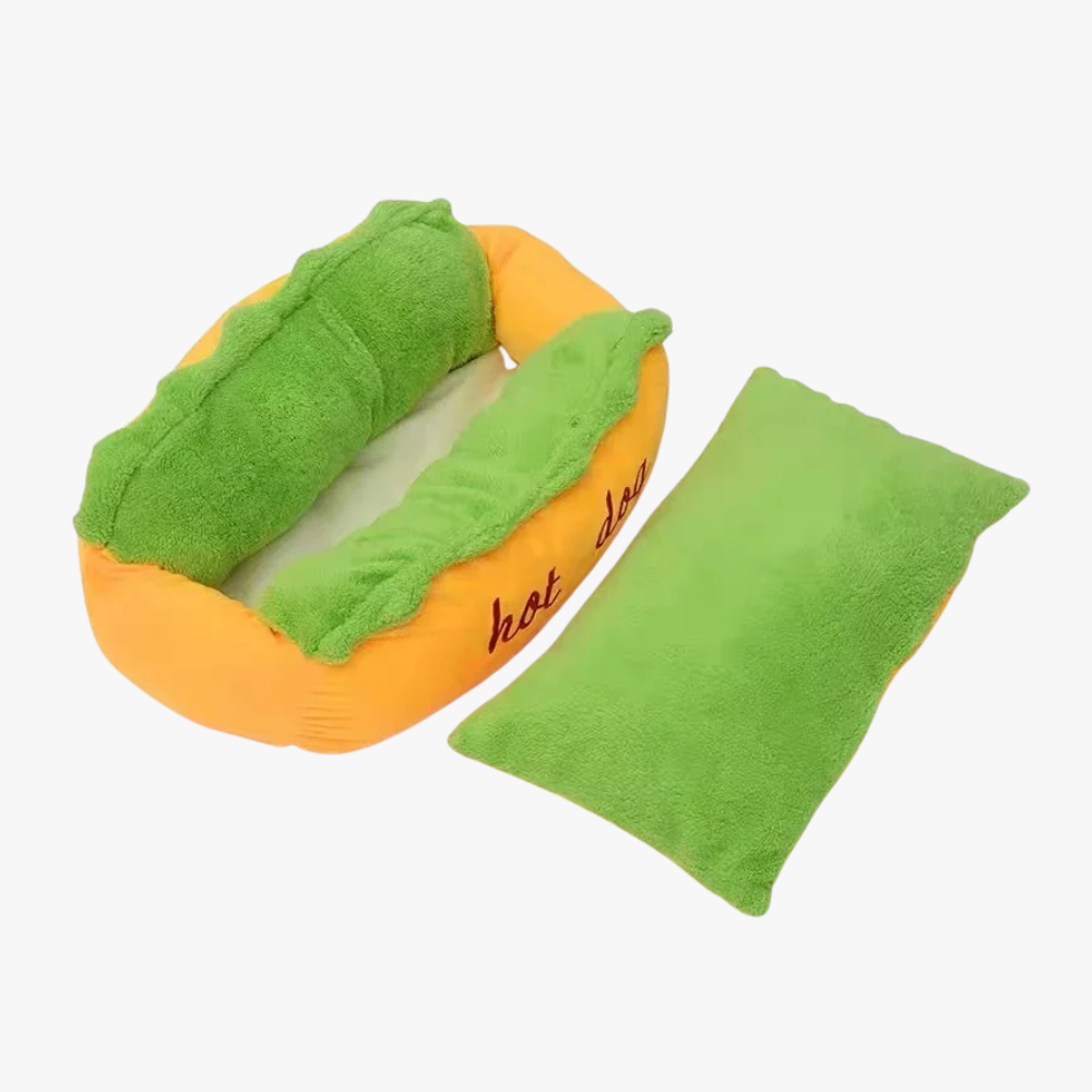panier-pour-chien-hot-dog-oreiller