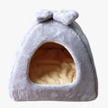 panier-pour-chien-igloo-gris-face