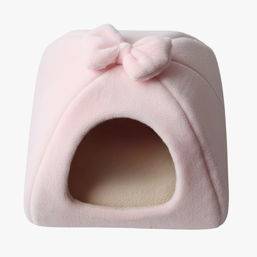 panier-pour-chien-igloo-rose-dessus