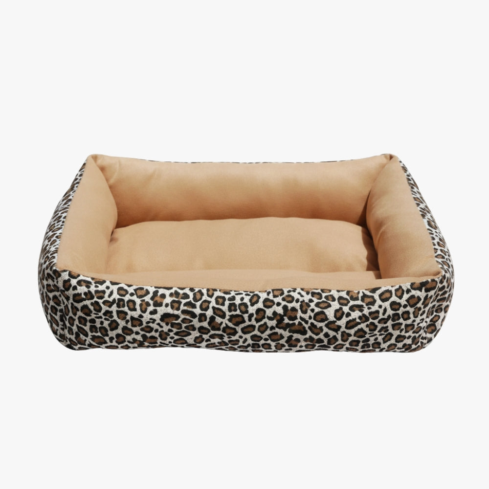 panier-pour-chien-leopard-rectangulaire-beige-vide