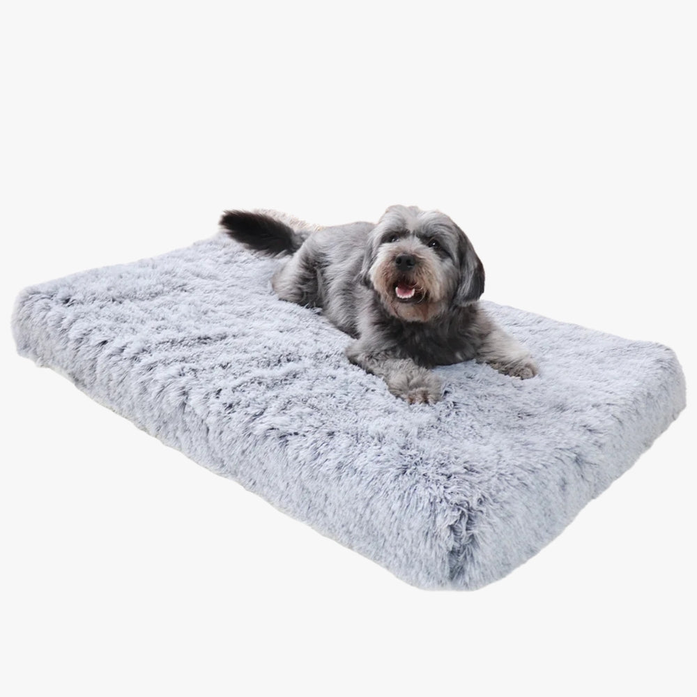 panier-pour-chien-orthopedique-gris-fourrure