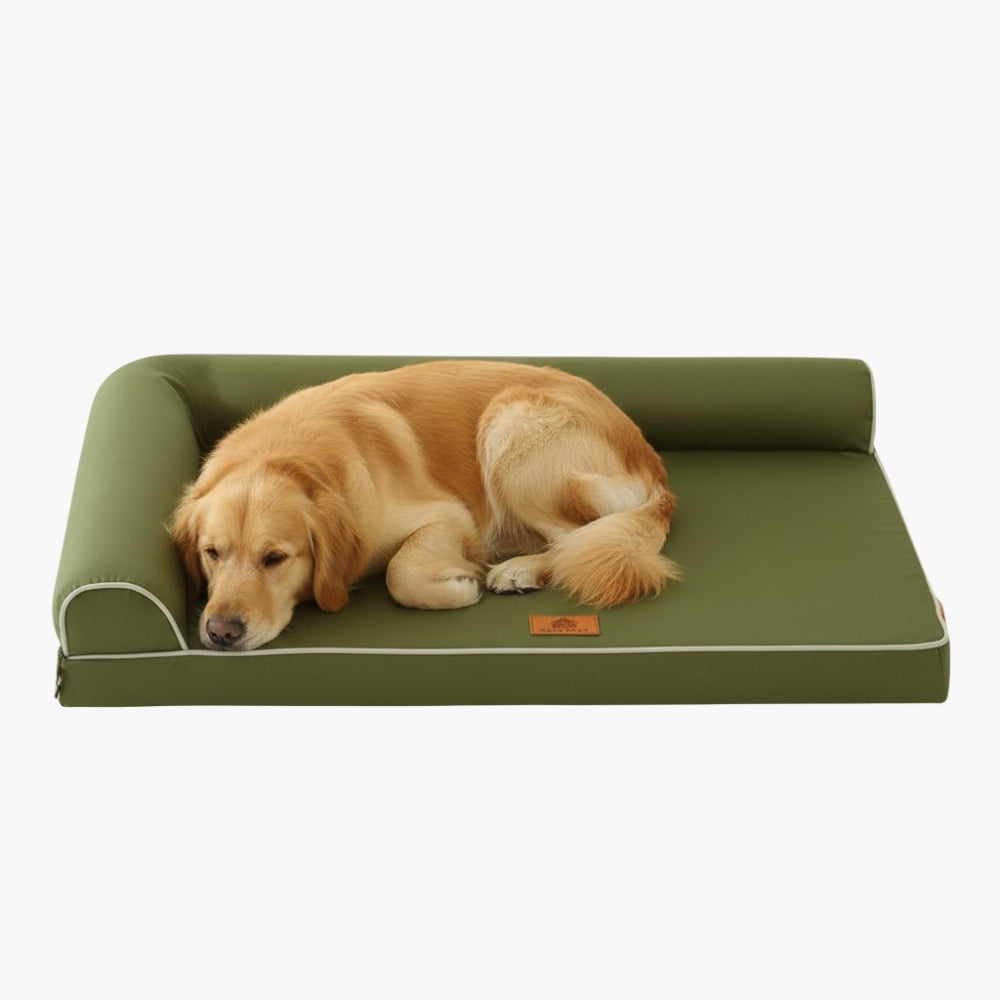 panier-pour-chien-orthopedique-resistant-vert