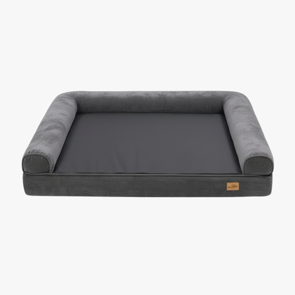 panier-pour-chien-orthopedique-xxl-gris-face