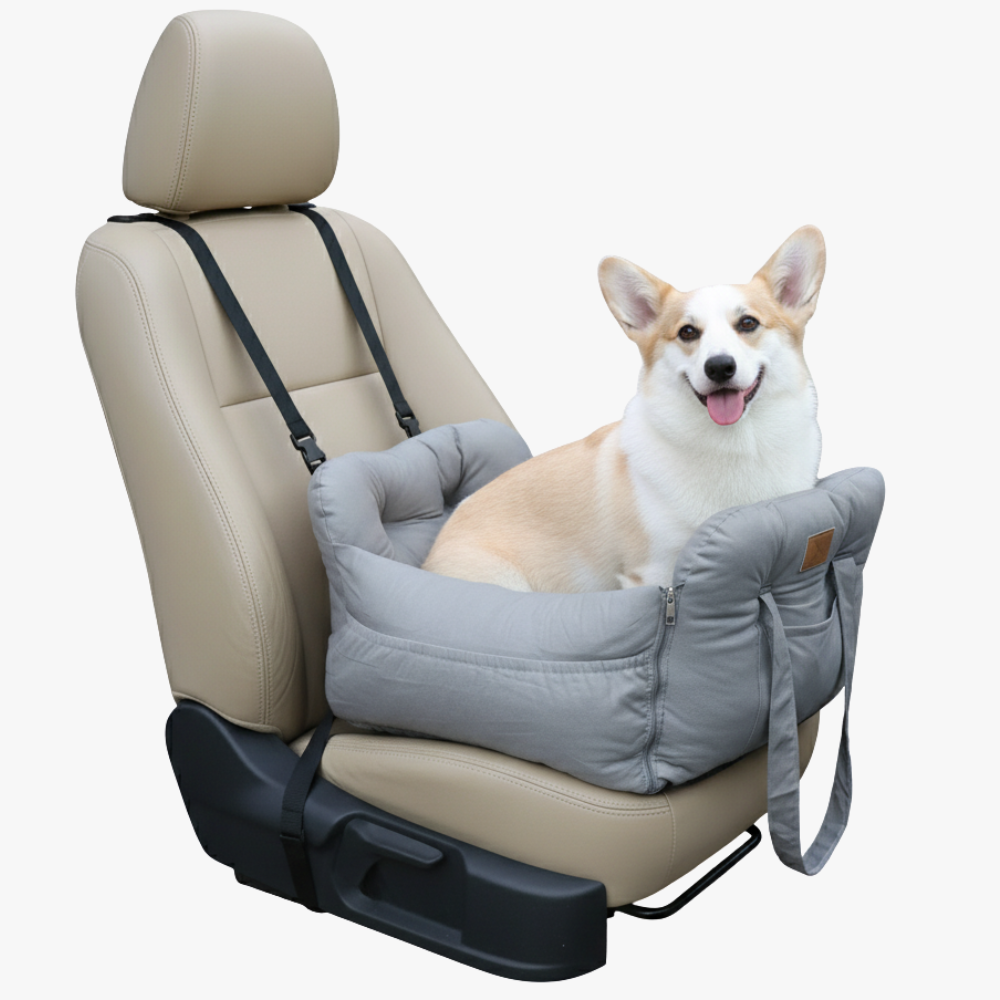 panier-pour-chien-portable-pour-voiture-gris
