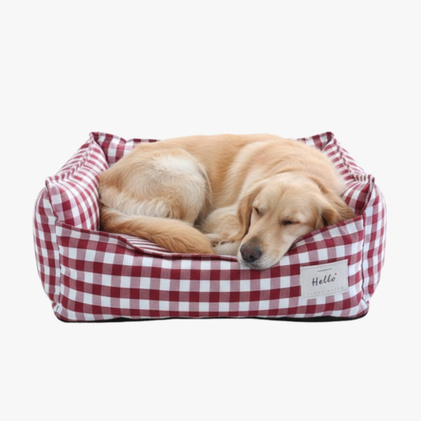 panier-pour-chien-rectangle-a-carreaux-rouges-blanc
