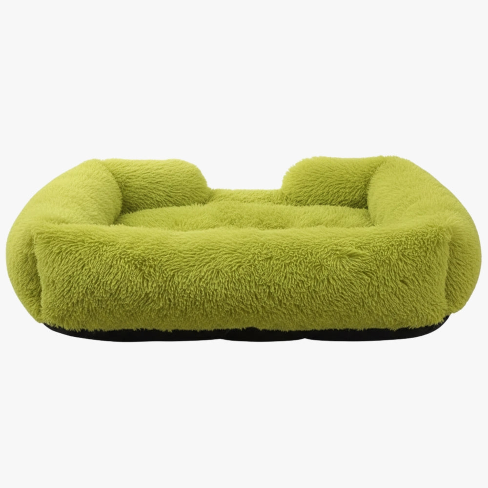 panier-pour-chien-rectangle-vert-en-fourrure-avec-rebords-dos