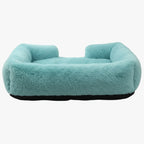 panier-pour-chien-rectangle-vert-en-fourrure-avec-rebords-emeraude-dos