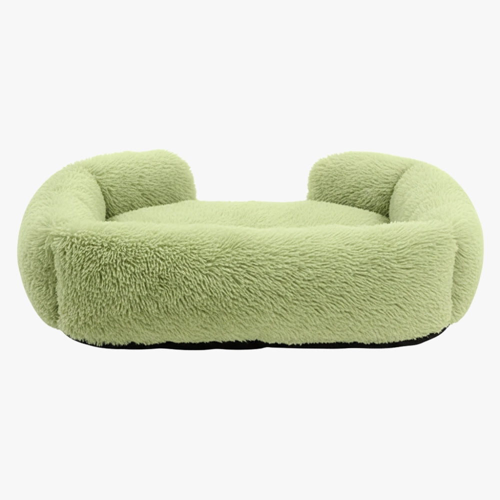 panier-pour-chien-rectangle-vert-en-fourrure-avec-rebords-pastel-dos