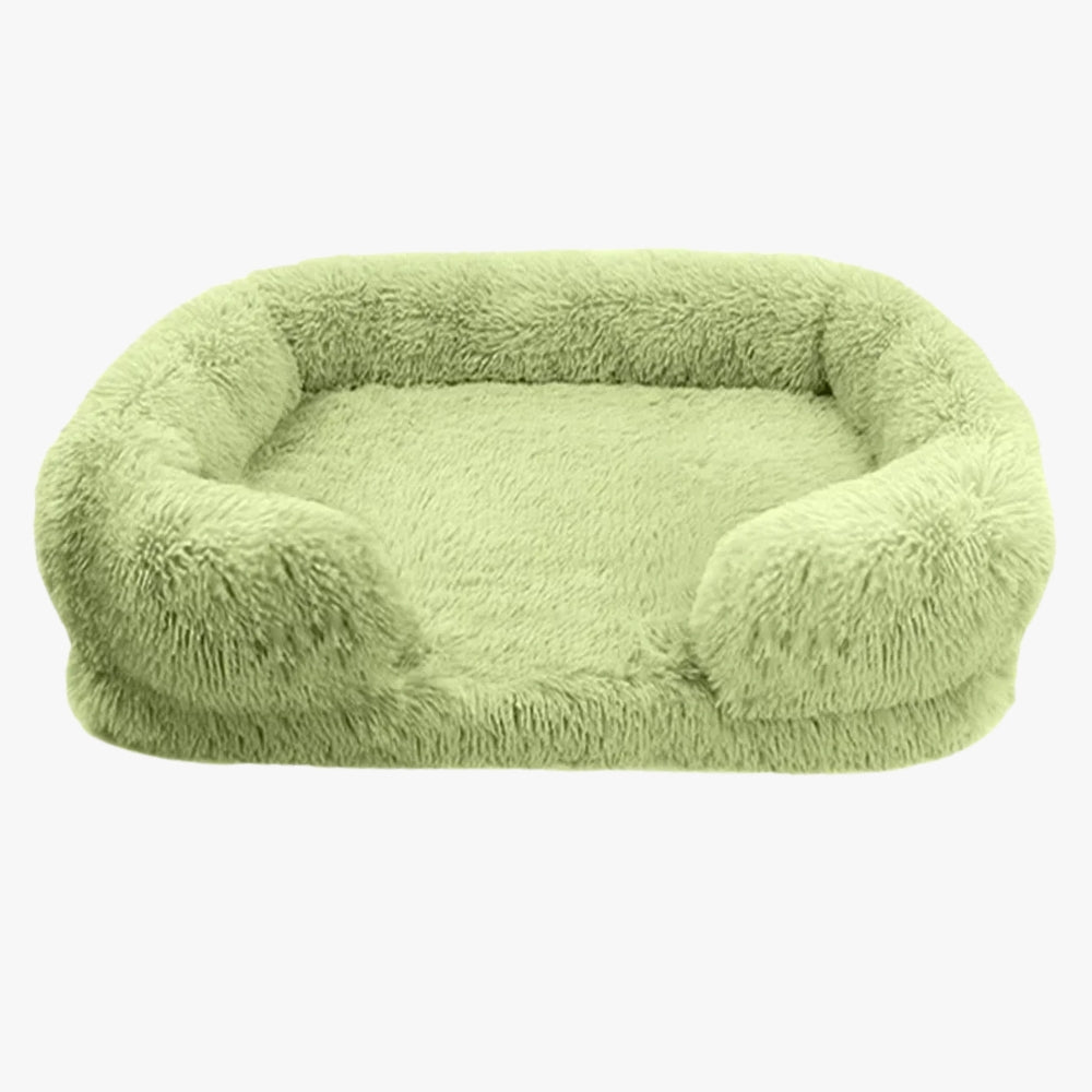 panier-pour-chien-rectangle-vert-en-fourrure-avec-rebords-pastel