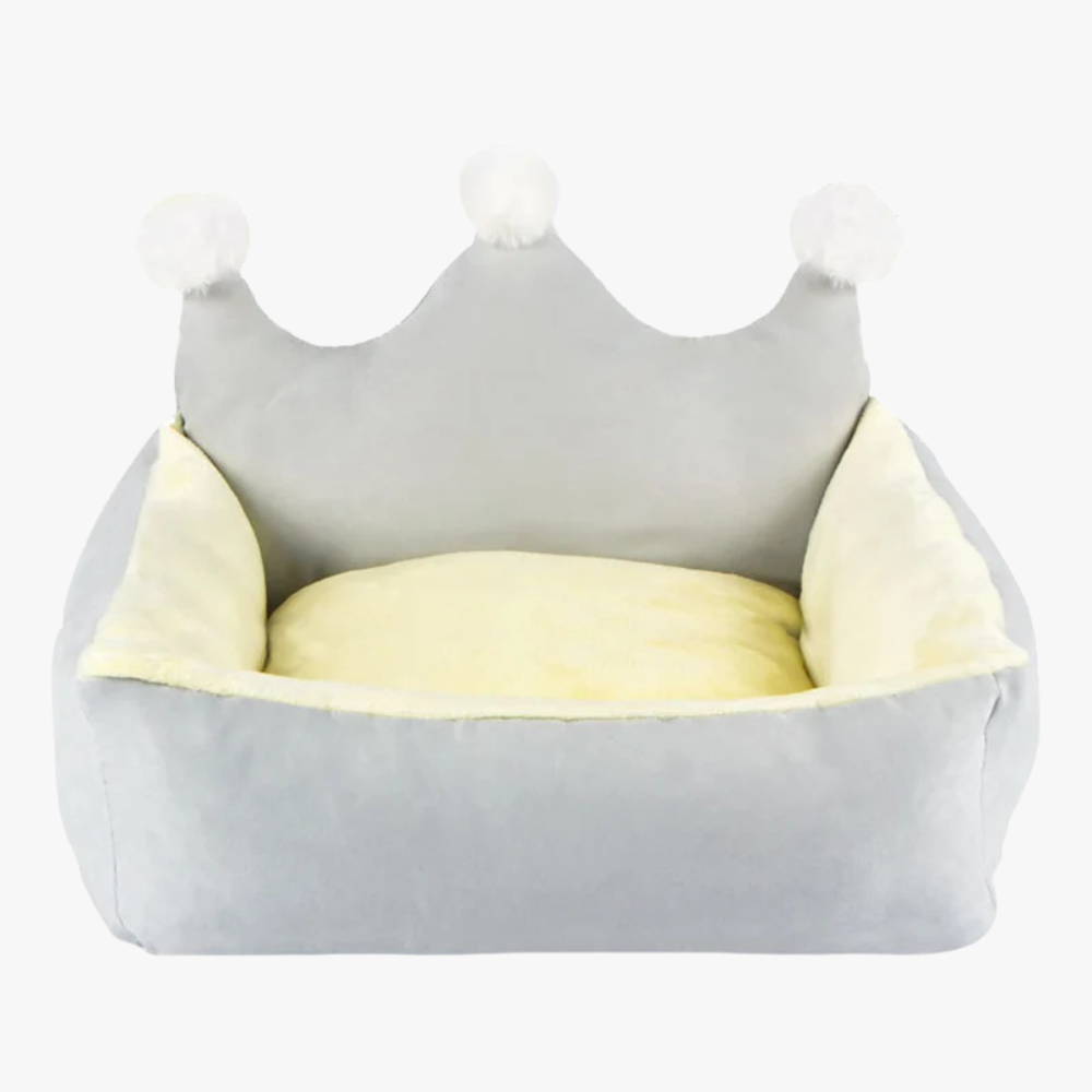 panier-pour-chien-rectangulaire-couronne-gris-vide