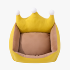 panier-pour-chien-rectangulaire-couronne-jaune-dessus