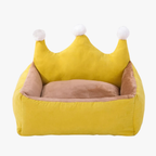 panier-pour-chien-rectangulaire-couronne-jaune-vide