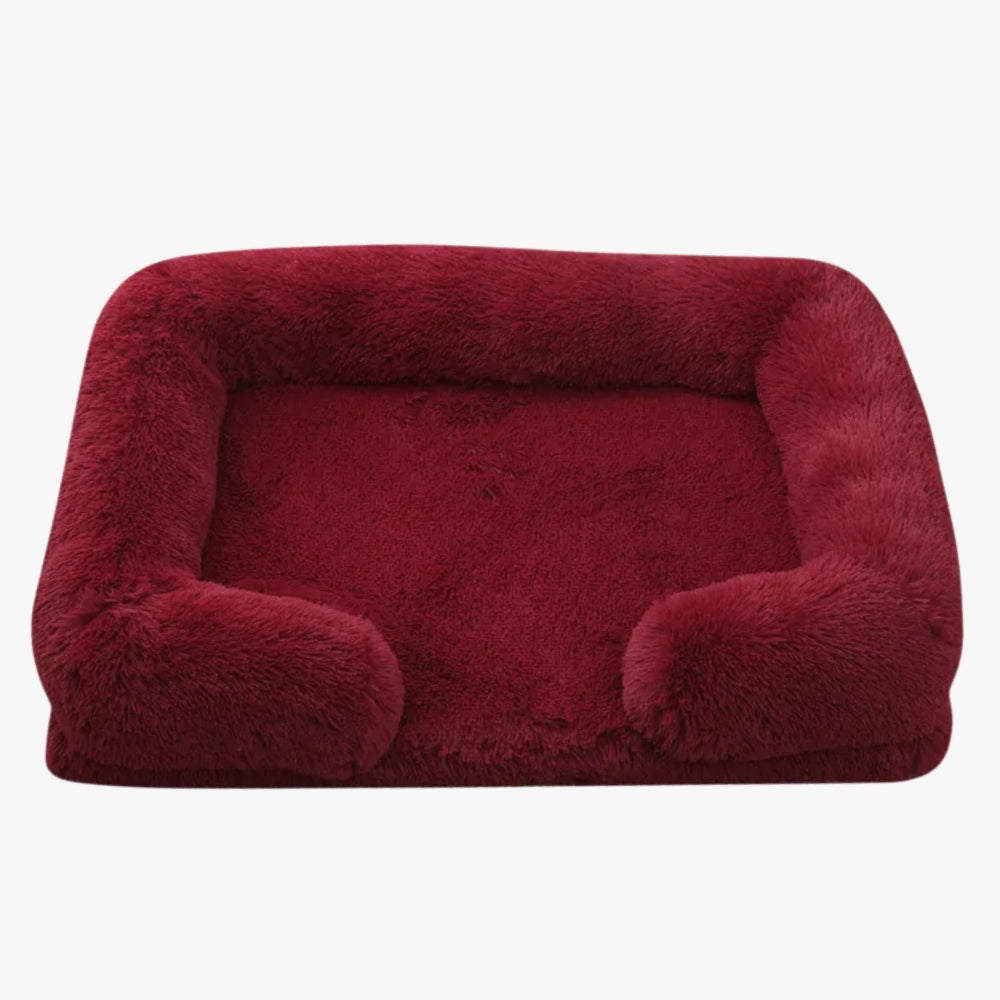 panier-pour-chien-rectangulaire-doux-rouge-bourgogne-vide