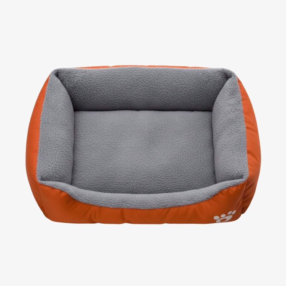panier-pour-chien-rectangulaire-orange-dessus