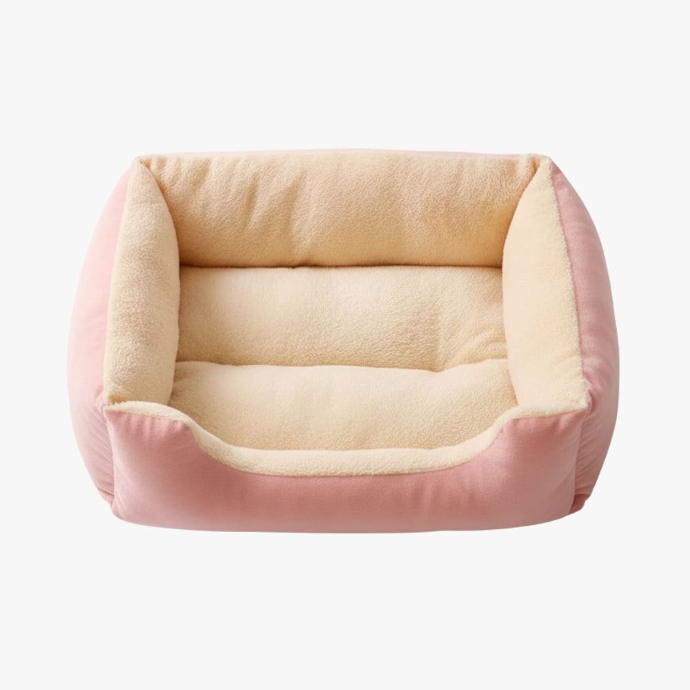 panier-pour-chien-rectangulaire-rose-a-rebords-dessus