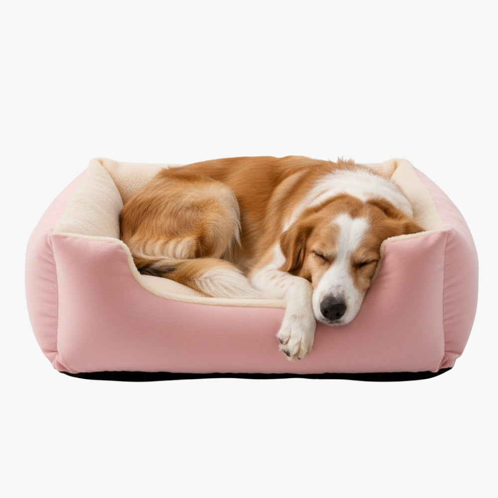 panier-pour-chien-rectangulaire-rose-a-rebords
