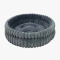 panier-pour-chien-rond-avec-rebords-gris-vide