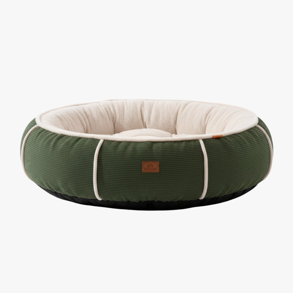 panier-pour-chien-rond-vert-rebord