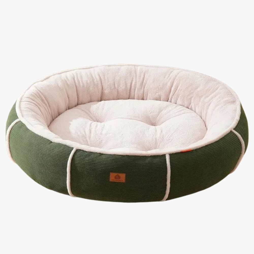 panier-pour-chien-rond-vert-vide