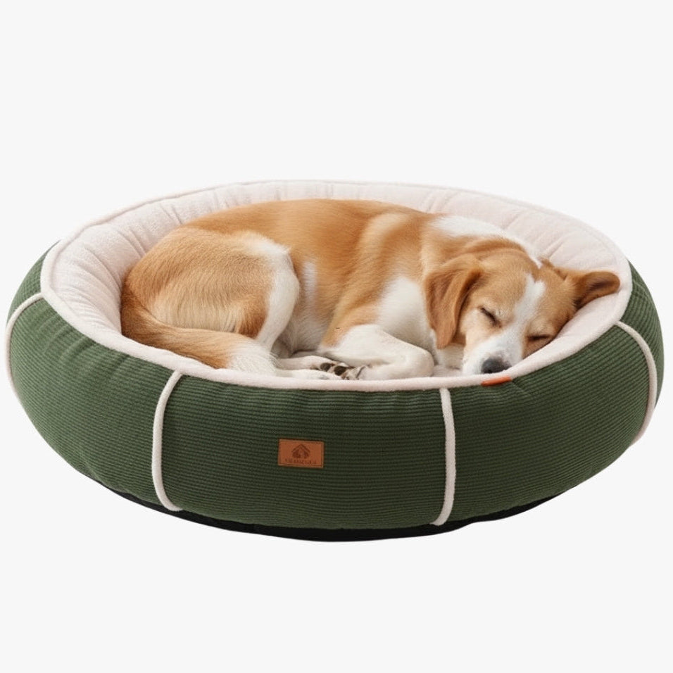panier-pour-chien-rond-vert