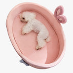 panier-pour-chien-rose-a-rebords-dessus