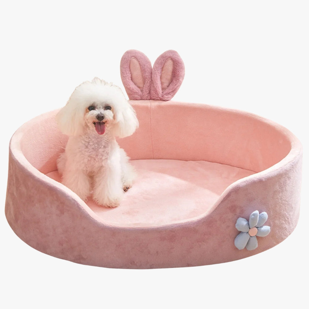 panier-pour-chien-rose-a-rebords