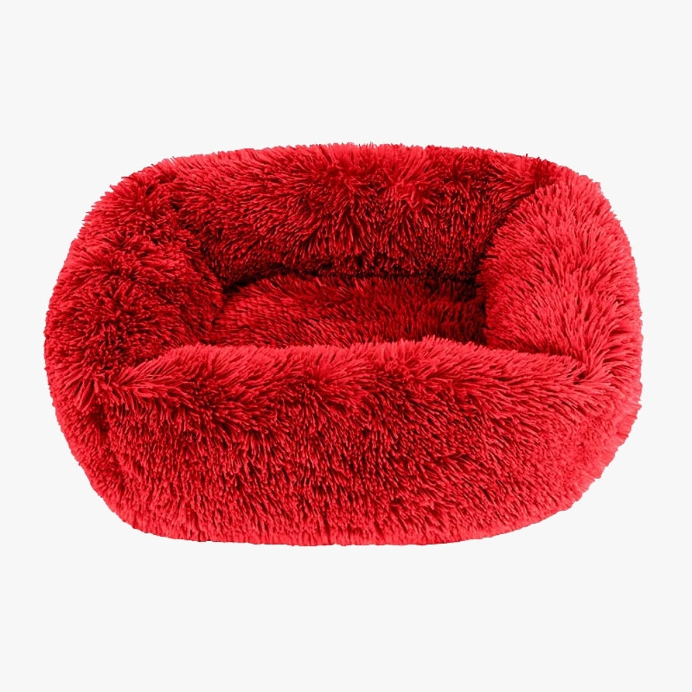 panier-pour-chien-rouge-moelleux-rouge-fonce