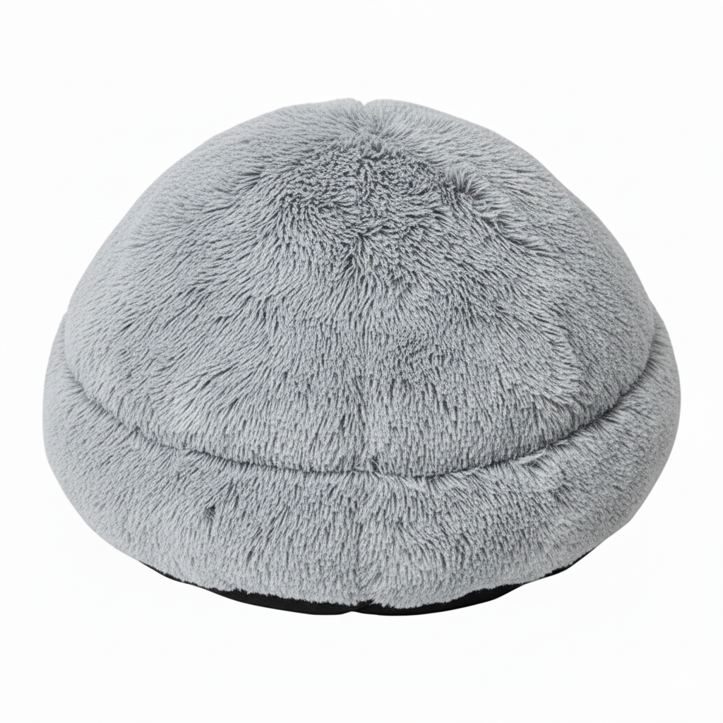 panier-pour-chien-semi-ferme-gris-dessus-dos