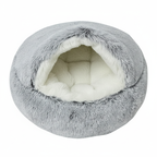 panier-pour-chien-semi-ferme-gris-dessus