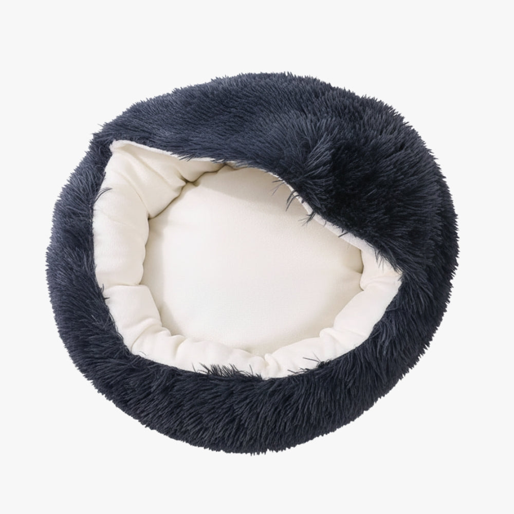 panier-pour-chien-semi-ferme-noir-dessus