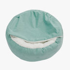 panier-pour-chien-semi-ferme-orthopedique-vert-haut