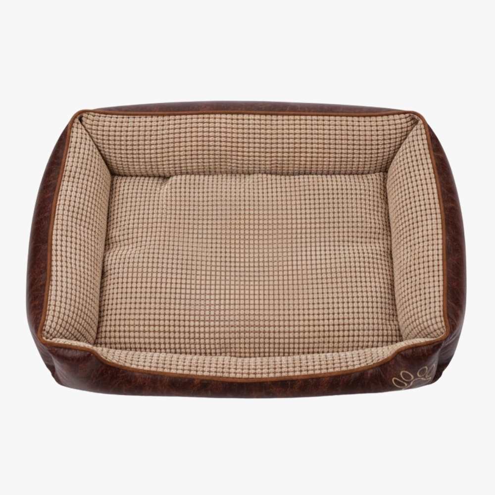 panier-pour-chien-vintage-marron-dessus