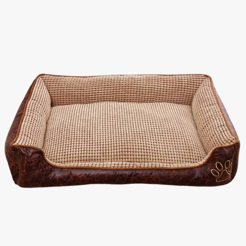 panier-pour-chien-vintage-marron-vide