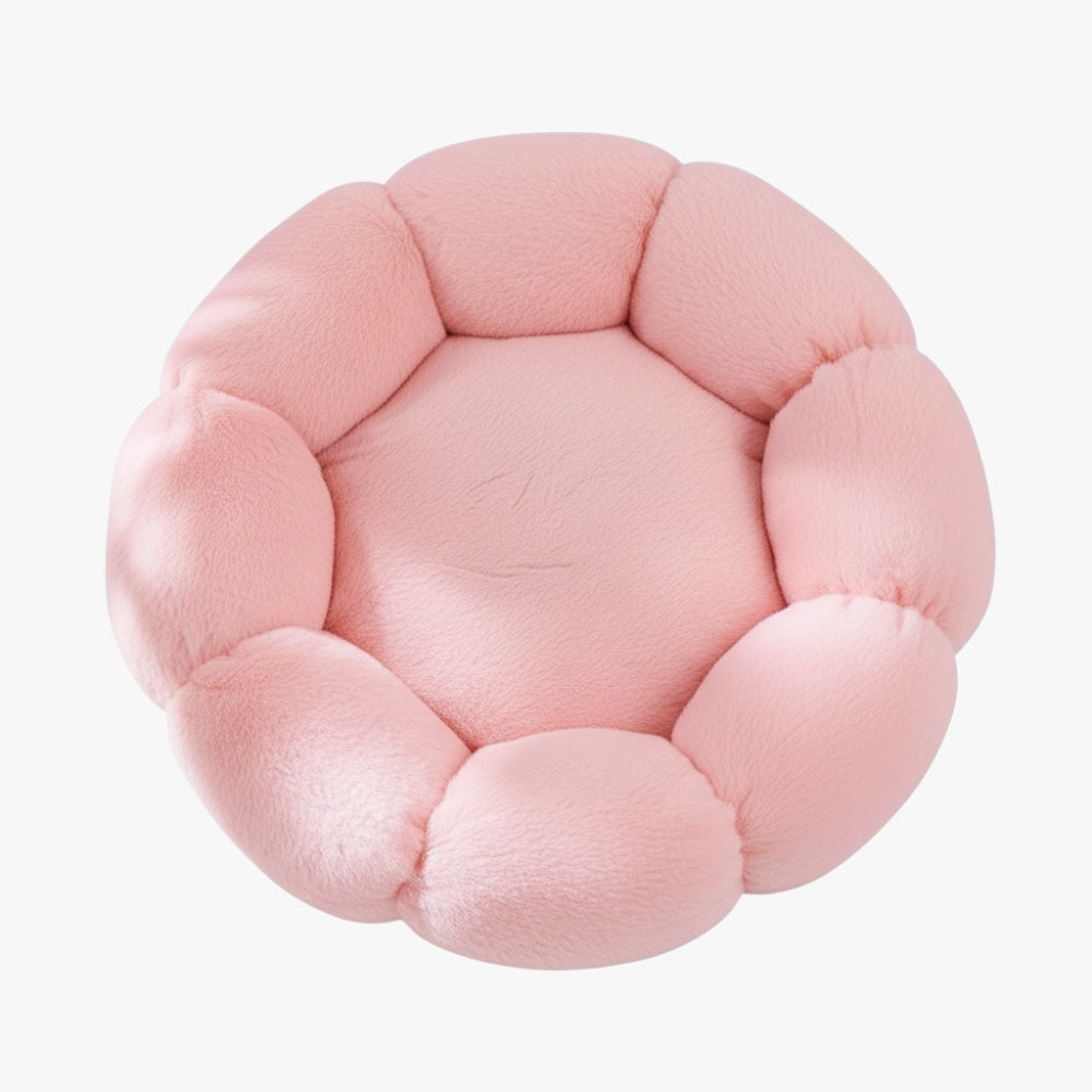 panier-pour-petit-chien-en-forme-de-fleur-rose-dessus