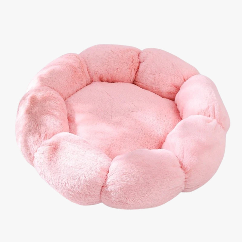 panier-pour-petit-chien-en-forme-de-fleur-rose-vide