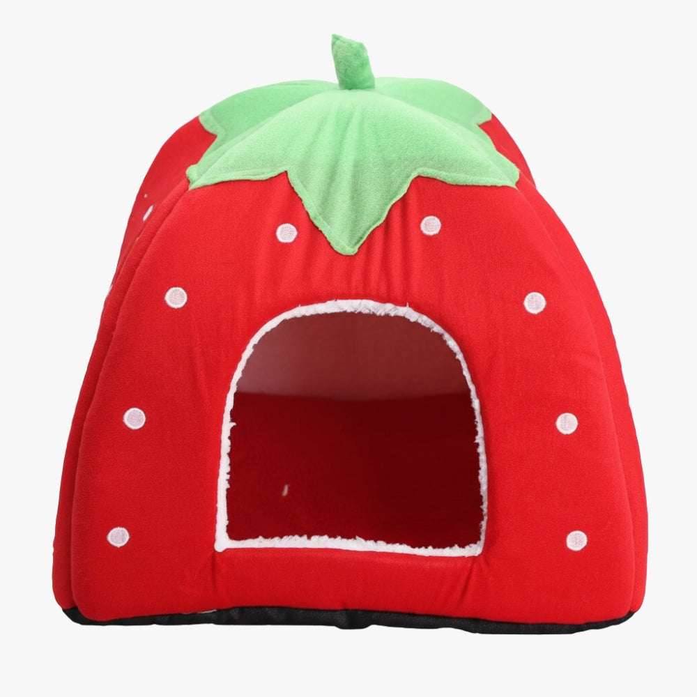 panier-pour-petit-chien-en-forme-de-fraise-rouge-vide