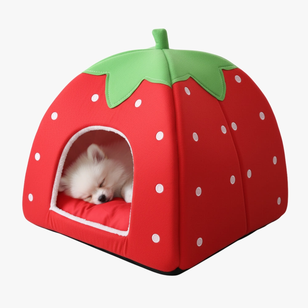 panier-pour-petit-chien-en-forme-de-fraise-rouge