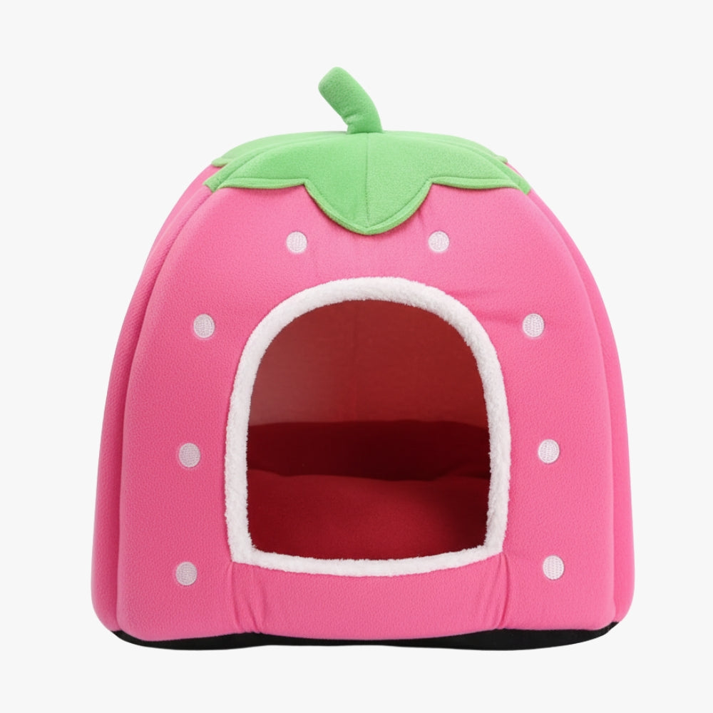 panier-pour-petit-chien-en-forme-de-fraise-vide