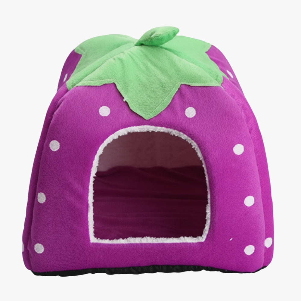 panier-pour-petit-chien-en-forme-de-fraise-violet-vide