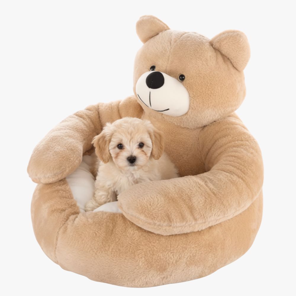 panier-pour-petit-chien-en-forme-ours-beige