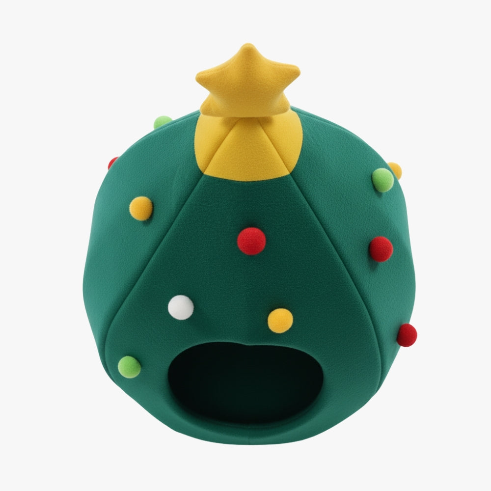 panier-pour-petit-chien-igloo-sapin-de-noel-dessus