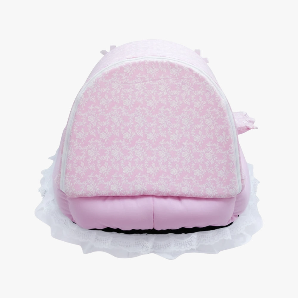 panier-pour-petit-chien-rose-a-dentelle-dos