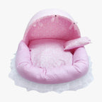 panier-pour-petit-chien-rose-a-dentelle-face-vide