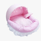 panier-pour-petit-chien-rose-a-dentelle-vide